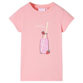 Camiseta infantil rosa 128