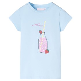 Camiseta infantil azul suave 140 de , Camisetas para niños - Ref: Foro24-11273, Precio: 8,28 €, Descuento: %