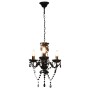 Chandelier with round black beads 3 x E14 by vidaXL, Lamps - Ref: Foro24-281597, Price: 50,13 €, Discount: %