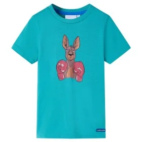 Kurzarm-T-Shirt für Kinder in dunklem Mintgrün 128 von , Kinder-T-Shirts - Ref: Foro24-11872, Preis: 8,19 €, Rabatt: %
