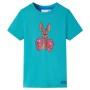 Children's short-sleeved t-shirt in dark mint green 128 by , Kids T-shirts - Ref: Foro24-11872, Price: 8,28 €, Discount: %