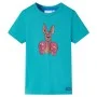 Kurzarm-T-Shirt für Kinder in dunklem Mintgrün 128 von , Kinder-T-Shirts - Ref: Foro24-11872, Preis: 8,19 €, Rabatt: %
