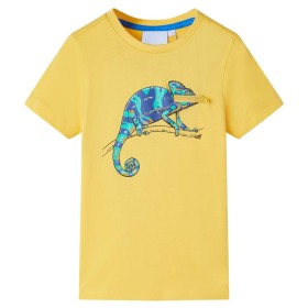 Camiseta infantil de manga corta ocre claro 128 de , Camisetas para niños - Ref: Foro24-12012, Precio: 8,20 €, Descuento: %