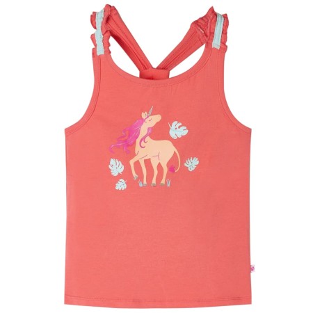 Camiseta de tirantes infantil coral 128 de , Camisetas para niños - Ref: Foro24-10677, Precio: 8,46 €, Descuento: %