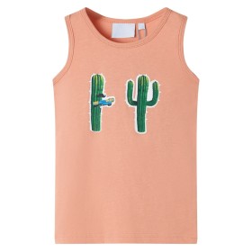 Hellorangefarbenes Kinder-Tanktop 140 von , Kinder-T-Shirts - Ref: Foro24-12503, Preis: 7,88 €, Rabatt: %