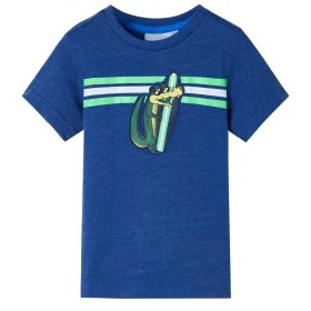 Kinder-T-Shirt dunkelblau meliert 116 von , Kinder-T-Shirts - Ref: Foro24-12486, Preis: 8,32 €, Rabatt: %