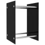 Holzhalter aus schwarzem Glas 40x35x60 cm von vidaXL, Brennholztaschen und -halter - Ref: Foro24-282829, Preis: 56,65 €, Raba...