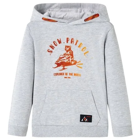 Kinder-Sweatshirt mit Kapuze in Grau und Orange 128 von , Kinder-T-Shirts - Ref: Foro24-12782, Preis: 12,74 €, Rabatt: %