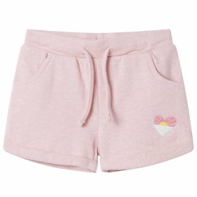 Pantalones cortos infantiles con cordón rosa claro mixto 104