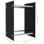 Holzhalter aus schwarzem Glas 40x35x60 cm von vidaXL, Brennholztaschen und -halter - Ref: Foro24-282829, Preis: 56,65 €, Raba...