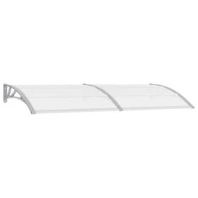 Graues und transparentes PC-Türvordach 240x75 cm von vidaXL, Markisen - Ref: Foro24-144821, Preis: 77,10 €, Rabatt: %