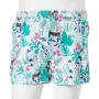 Pantalones cortos infantiles con cordón crudo y verde menta oscuro 104 de , Pantalones de niños - Ref: Foro24-11430, Precio: ...