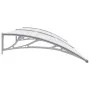 Gray and transparent PC door canopy 240x75 cm by vidaXL, Awnings - Ref: Foro24-144821, Price: 77,10 €, Discount: %
