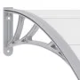 Gray and transparent PC door canopy 240x75 cm by vidaXL, Awnings - Ref: Foro24-144821, Price: 77,10 €, Discount: %