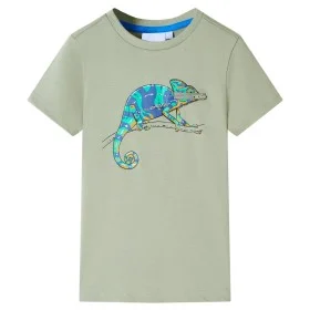Kinder-Kurzarm-T-Shirt hellkhaki 116 von , Kinder-T-Shirts - Ref: Foro24-12006, Preis: 8,12 €, Rabatt: %