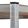 Corner shelving 5 levels plywood and silver steel by vidaXL, Industrial shelving - Ref: Foro24-144265, Price: 67,60 €, Discou...