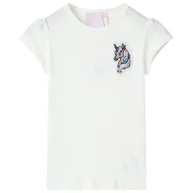 Ecrufarbenes Kinder-T-Shirt 128 von , Kinder-T-Shirts - Ref: Foro24-10787, Preis: 8,52 €, Rabatt: %