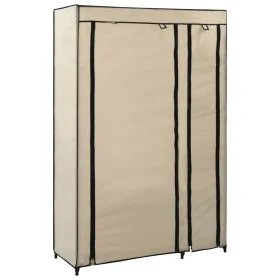 Cremefarbener Stoff-Klappschrank 110x45x175 cm von vidaXL, Kleiderschränke - Ref: Foro24-282422, Preis: 44,30 €, Rabatt: %