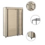 Cremefarbener Stoff-Klappschrank 110x45x175 cm von vidaXL, Kleiderschränke - Ref: Foro24-282422, Preis: 42,60 €, Rabatt: %