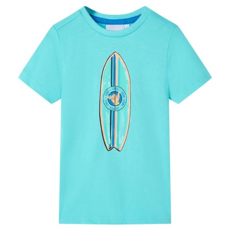 Camiseta infantil de manga corta color aguamarina 140 de , Camisetas para niños - Ref: Foro24-11818, Precio: 8,20 €