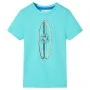 Aquamarin-Kurzarm-T-Shirt für Kinder 140 von , Kinder-T-Shirts - Ref: Foro24-11818, Preis: 8,12 €, Rabatt: %
