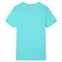 Aquamarin-Kurzarm-T-Shirt für Kinder 140 von , Kinder-T-Shirts - Ref: Foro24-11818, Preis: 8,12 €, Rabatt: %