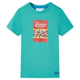 Kurzarm-T-Shirt für Kinder in dunklem Mintgrün 140 von , Kinder-T-Shirts - Ref: Foro24-11858, Preis: 7,88 €, Rabatt: %