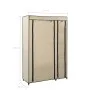 Folding fabric wardrobe in cream color 110x45x175 cm by vidaXL, Wardrobes - Ref: Foro24-282422, Price: 44,30 €, Discount: %