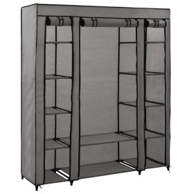 Kleiderschrank mit Fächern und Stangen grauer Stoff 150x45x176 cm von vidaXL, Kleiderschränke - Ref: Foro24-282436, Preis: 62...