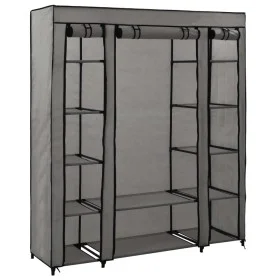 Wardrobe with compartments and gray fabric rods 150x45x176 cm by vidaXL, Wardrobes - Ref: Foro24-282436, Price: 60,92 €, Disc...
