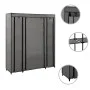 Wardrobe with compartments and gray fabric rods 150x45x176 cm by vidaXL, Wardrobes - Ref: Foro24-282436, Price: 60,92 €, Disc...
