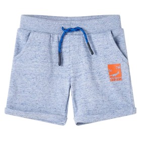 Children's shorts with drawstring blue mélange 128 by , kids pants - Ref: Foro24-12197, Price: 9,39 €, Discount: %