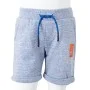 Pantalones cortos infantiles con cordón azul mélange 104 de , Pantalones de niños - Ref: Foro24-12195, Precio: 9,29 €, Descue...