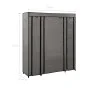Wardrobe with compartments and gray fabric rods 150x45x176 cm by vidaXL, Wardrobes - Ref: Foro24-282436, Price: 60,92 €, Disc...
