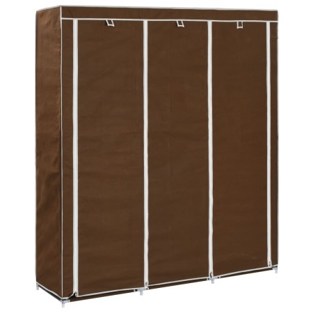 Wardrobe with compartments and rods brown fabric 150x45x175 cm by vidaXL, Wardrobes - Ref: Foro24-282454, Price: 47,43 €, Dis...