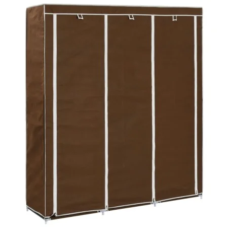 Wardrobe with compartments and rods brown fabric 150x45x175 cm by vidaXL, Wardrobes - Ref: Foro24-282454, Price: 48,39 €, Dis...