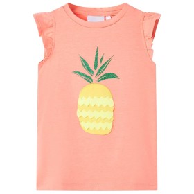 Neonkorallenfarbenes Kinder-T-Shirt 116 von , Kinder-T-Shirts - Ref: Foro24-11286, Preis: 8,81 €, Rabatt: %