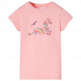 Camiseta infantil rosa 128