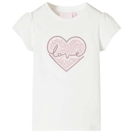 Child's t-shirt in off-white color, size 128. by , Kids T-shirts - Ref: Foro24-10482, Price: 8,54 €, Discount: %