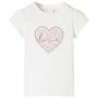 Child's t-shirt in off-white color, size 128. by , Kids T-shirts - Ref: Foro24-10482, Price: 8,45 €, Discount: %