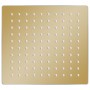 Cabezal ducha efecto lluvia acero inox cuadrado dorado 20x20 cm