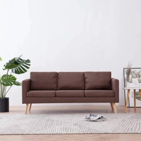 3 seater brown fabric sofa by vidaXL, Sofas - Ref: Foro24-281354, Price: 307,85 €, Discount: %