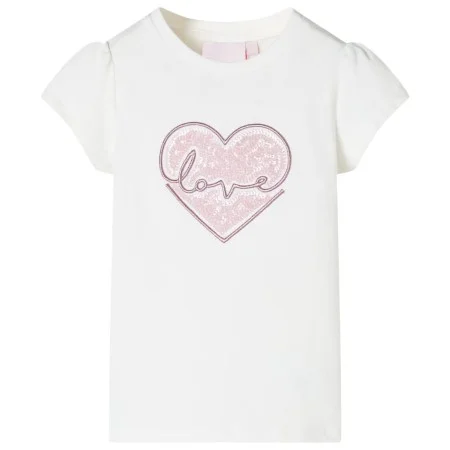 Child's t-shirt in off-white color, size 104. by , Kids T-shirts - Ref: Foro24-10480, Price: 8,45 €, Discount: %