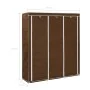 Wardrobe with compartments and rods brown fabric 150x45x175 cm by vidaXL, Wardrobes - Ref: Foro24-282454, Price: 48,39 €, Dis...