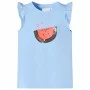 Light blue children's t-shirt with flutter sleeves size 92 by , Kids T-shirts - Ref: Foro24-10629, Price: 8,45 €, Discount: %
