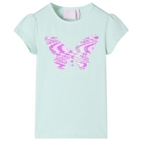 Light mint cap sleeve children's t-shirt size 104 by , Kids T-shirts - Ref: Foro24-10835, Price: 8,32 €, Discount: %
