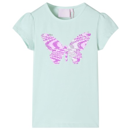 Kinder-T-Shirt mit hellmintfarbenen Flügelärmeln 104 von , Kinder-T-Shirts - Ref: Foro24-10835, Preis: 8,32 €, Rabatt: %