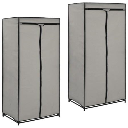 Kleiderschränke 2 Einheiten grau 75x50x160 cm von vidaXL, Kleiderschränke - Ref: Foro24-282444, Preis: 43,43 €, Rabatt: %