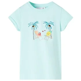 Light aquamarine children's t-shirt size 92 by , Kids T-shirts - Ref: Foro24-11019, Price: 8,19 €, Discount: %