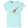 Camiseta infantil aguamarina claro 92 de , Camisetas para niños - Ref: Foro24-10564, Precio: 8,52 €, Descuento: %